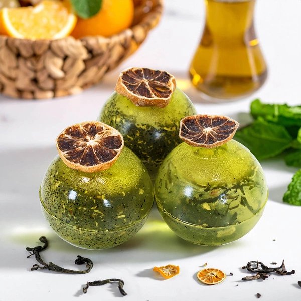 Isomalt-tebollar som en elegant presentidé