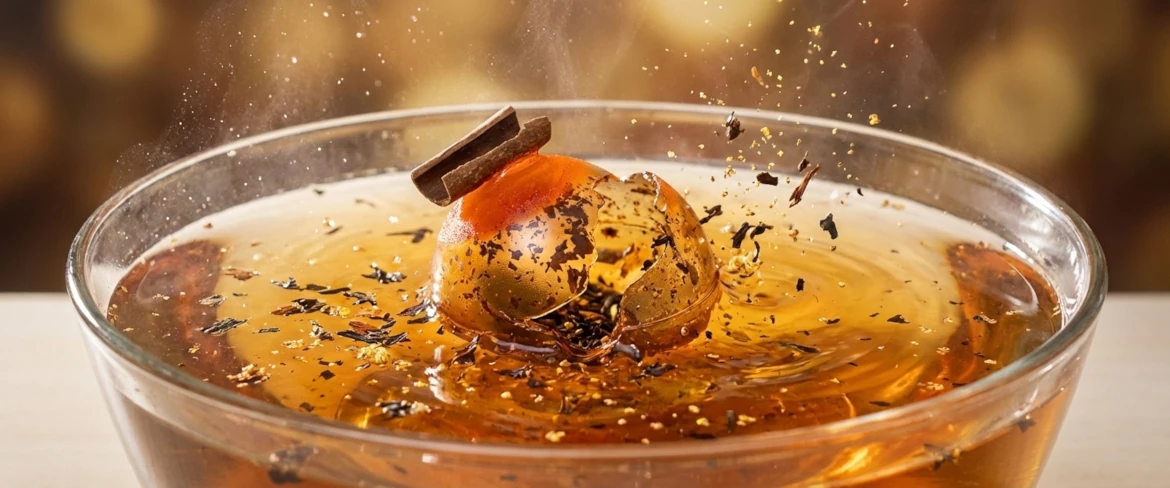 Upplösande tebomb – kristallte i varmt vatten