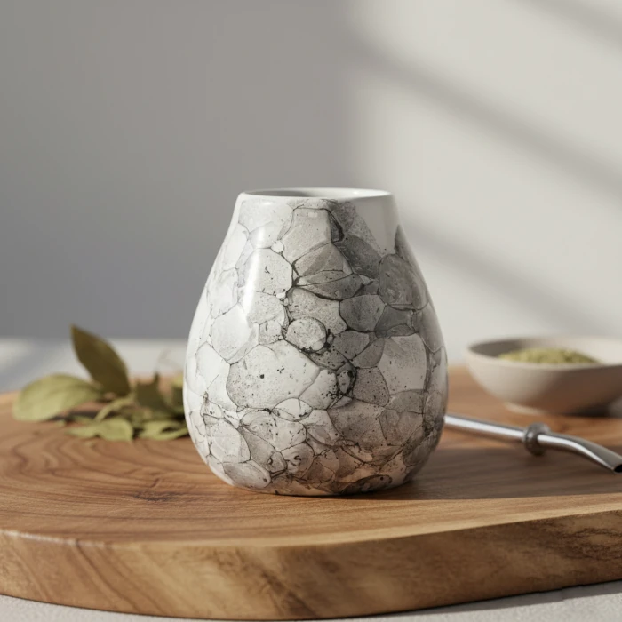 Keramisk mate-kalebass med bombilla – estetiskt och praktiskt kärl för yerba mate