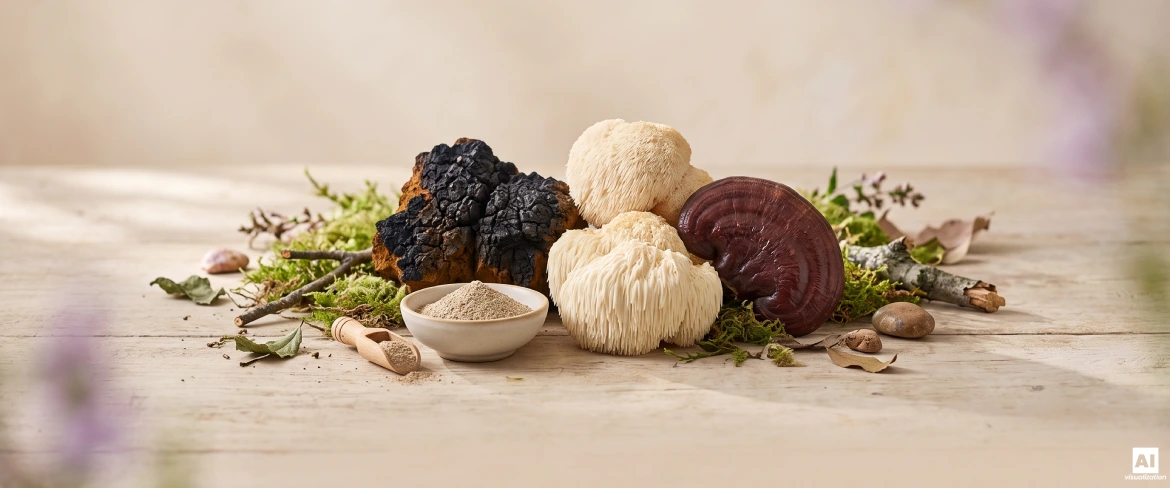 Chaga, lejonmanen och reishi är exempel på funktionella svampar.