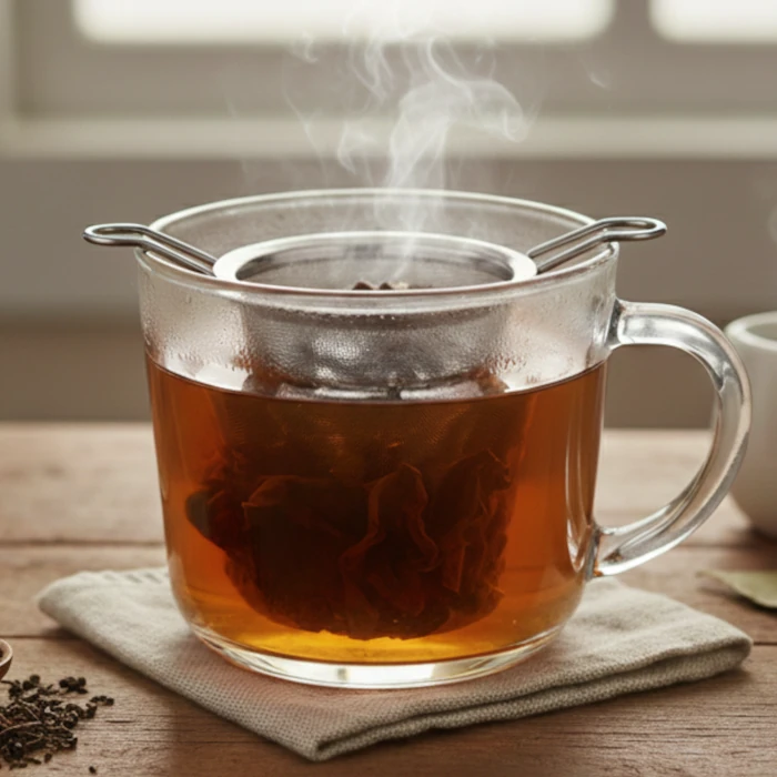 Bryggning av löst svart te