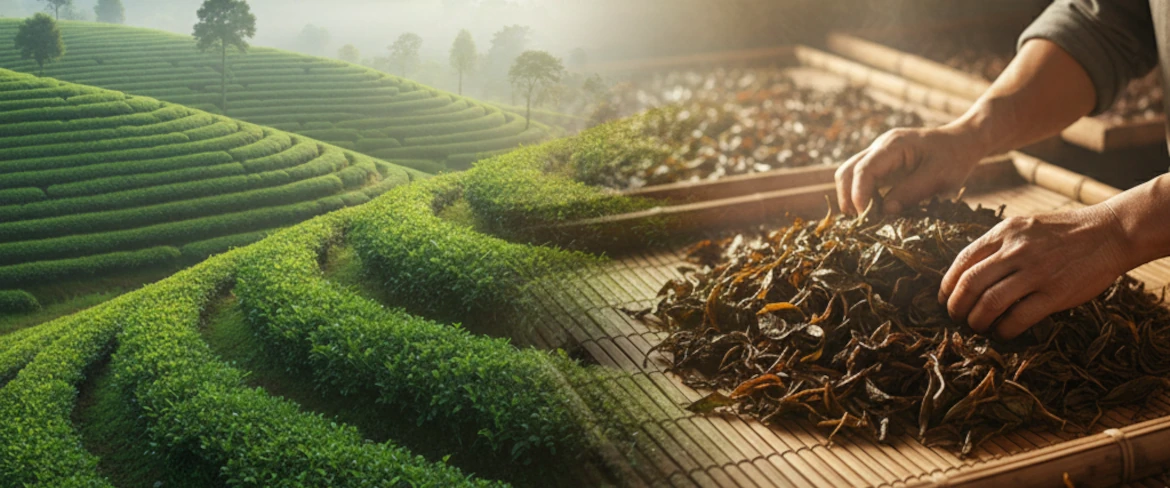 Tillverkningsprocessen för löst svart te – fermentering och torkning