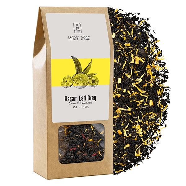 Mary Rose Assam Earl Grey svart te