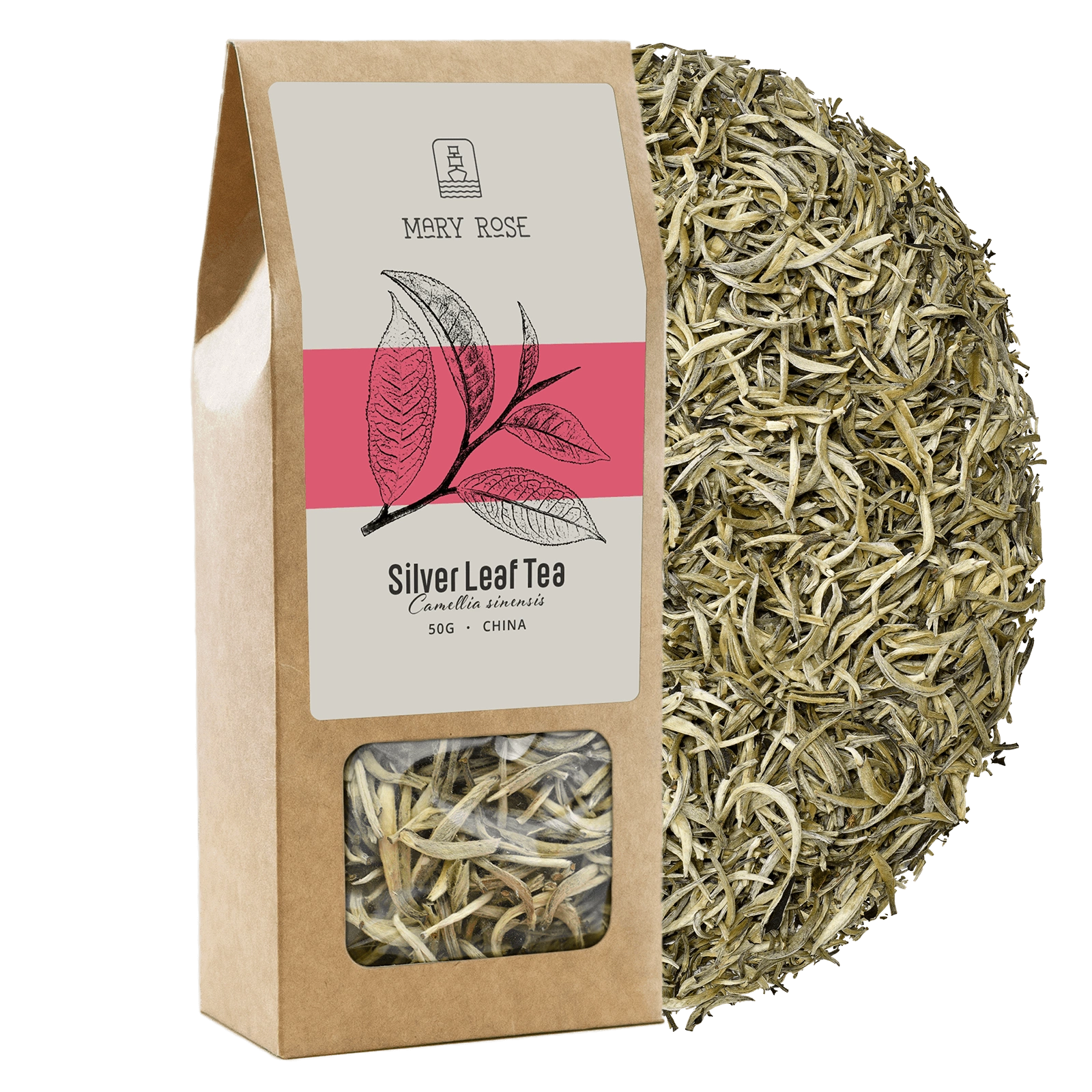 Mary Rose White Silver Leaf te