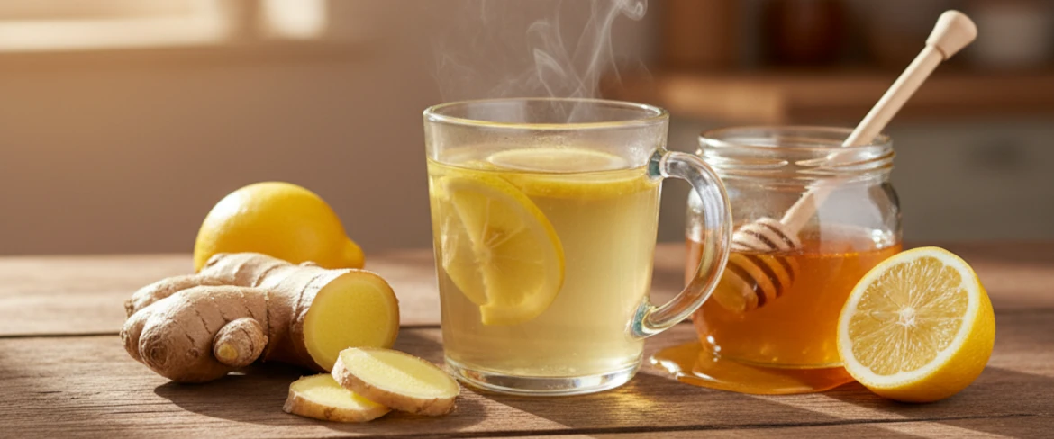 Te med ingefära, honung och citron