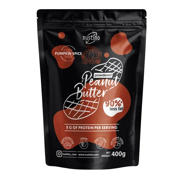 Nustino – Jordnötssmör i pulverform – Pumpkin Spice (utan tillsatt socker) 400 g