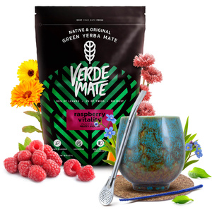Yerba Mate set Verde Mate Hallon 500g Kalebass + Bombilla