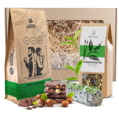 Presentpaket Kaffe Coffee Broastery + Te + Vit Salvia Rökelse