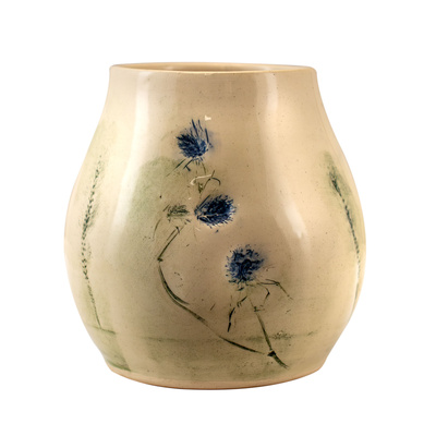 Keramisk kalebass Flora Blue 300 ml – Crater-serien