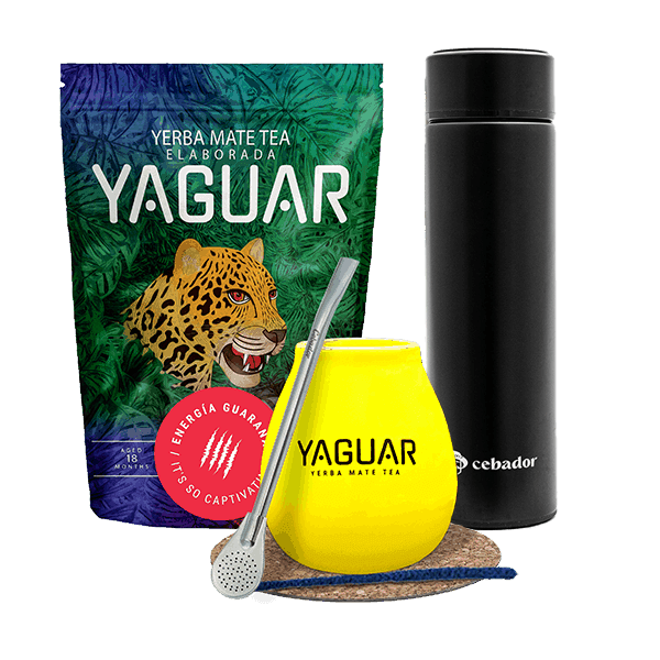 Set Yerba Mate Yaguar Energia 500g 0,5kg Termos