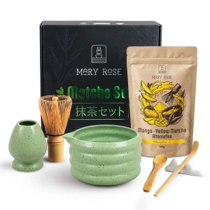 Presentset för att tillreda Yellow Matcha