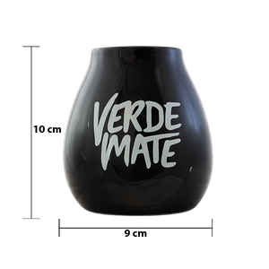 Keramisk matekopp med Verde Mate-logotyp (svart) 350 ml