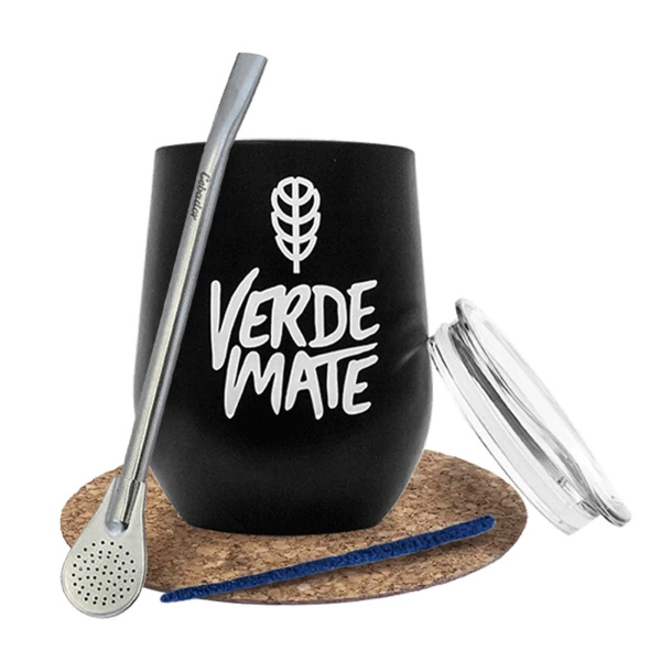 Yerba Mate Tillbehör Set: termisk mate-mugg TermoLid + bombilla