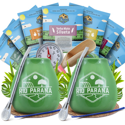 Yerba Mate Rio Parana startset för par tillbehör