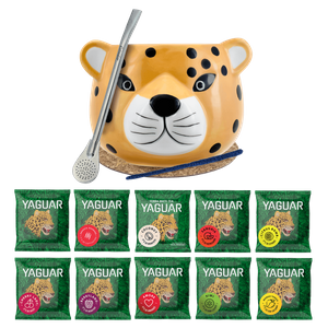 Yerba Mate Set 10x50g Kalebass Gatito Yaguar