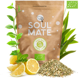 Yerba Mate Set Soul Mate Organica Menta Limon 500g 0,5kg Kalebass + Bombilla