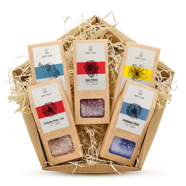 Presentförpackning Mary Rose ätbara blommor