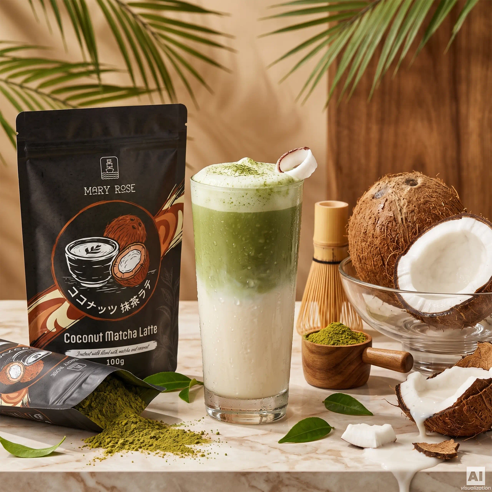 Mary Rose – Coconut Matcha Latte