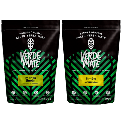 Verde Mate Grön Limon 500 g + Verde Mate Grön Menta Limon 500 g