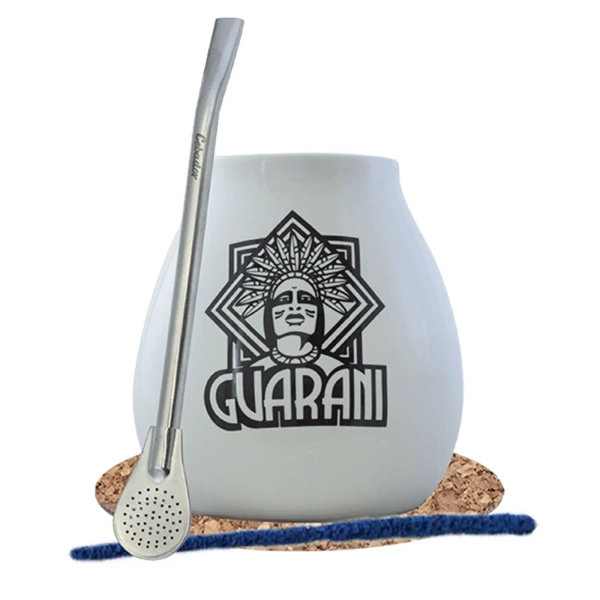 Keramisk kalebass med inskriptionen