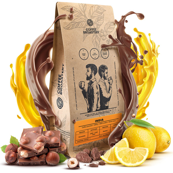Bro Coffee Roastery - Hela bönor kaffe India Karnataka Premium 1 kg