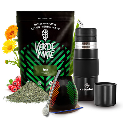 Yerba Mate Set Verde Mate IPA 500g 0,5kg Yerbomos + Kalebass + Bombilla