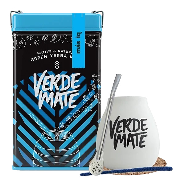 Set Yerbera Verde Mate Mas IQ 0,5 kg