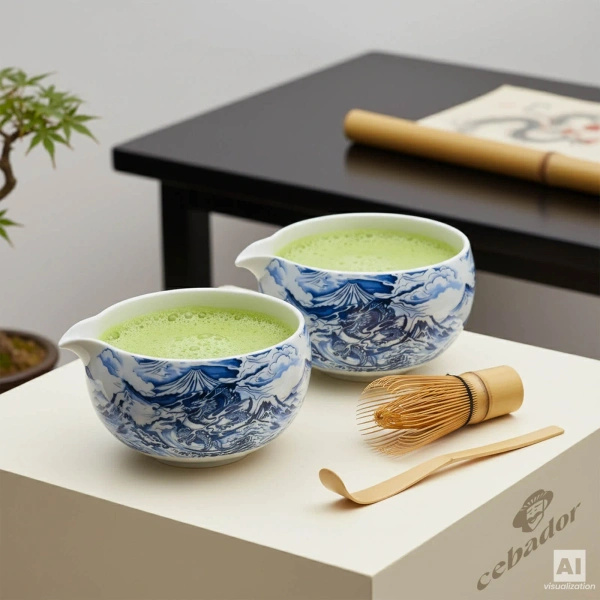 Set för bryggning av Matcha te