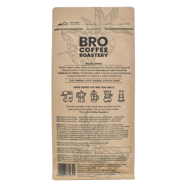Set Bro Coffee Roastery Brazil Samba 2x1kg (2kg)