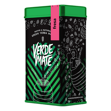 Yerbera – Metallburk + Verde Mate Green Fresa 0,5 kg