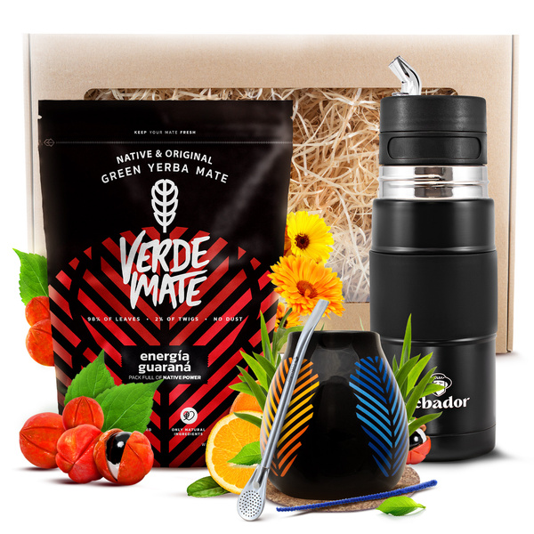 Yerba Mate Presentpaket Verde Mate 400g 0,4kg + Yerbomos X