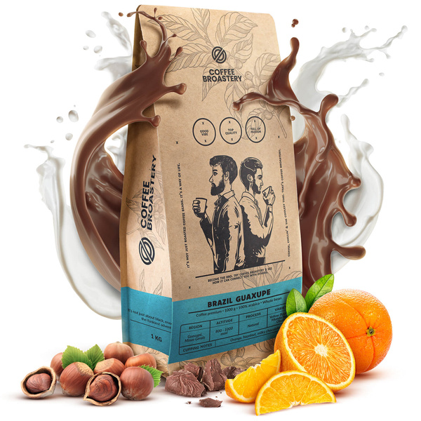Bro Coffee Roastery presentset: Brazil Guaxupe kaffe + kaffekolor + mugg