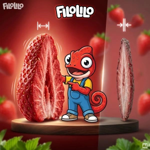 FiloLilo – Frystorkade jordgubbar (skivor) 100 g
