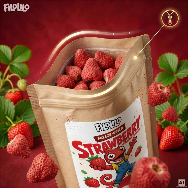 FiloLilo – Frystorkade jordgubbar (hela) 20 g