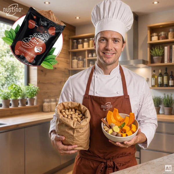 Nustino – Jordnötssmör i pulverform – Pumpkin Spice (utan tillsatt socker) 400 g