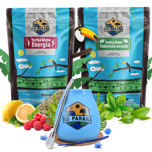 Yerba Mate set Rio Parana Energia Elaborada 2x500g + tillbehör