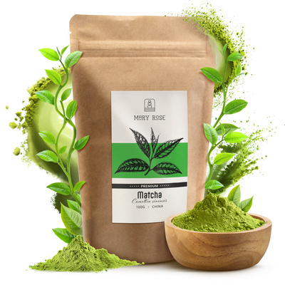 Mary Rose – Kinesiskt Matcha grönt te Premium 100 g