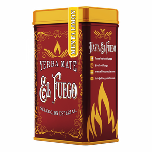 Yerbera – Metallburk + El Fuego Menta Limon 0,5 kg