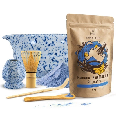 Set för att tillreda Blue Matcha