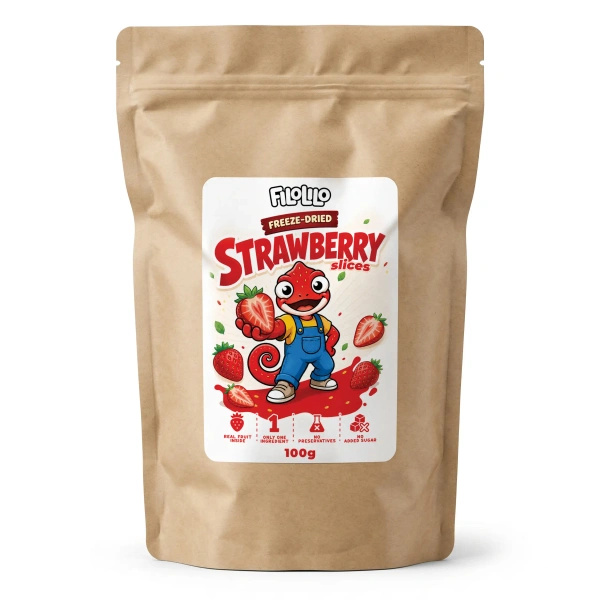 FiloLilo – Frystorkade jordgubbar (skivor) 100 g