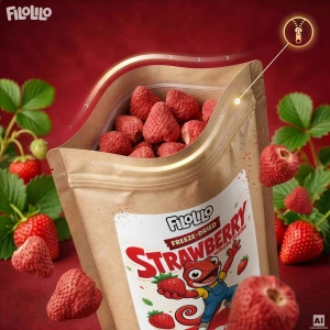 FiloLilo – Frystorkade jordgubbar (hela) 20 g