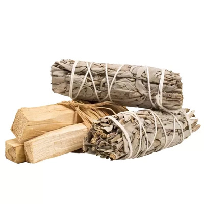 2x Rengöringskit för vit salvia+Palo Santo