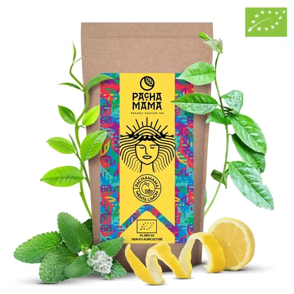 Guayusa Pachamama Menta Limón - ekologiskt certifierad - mynta och citron - 250 g