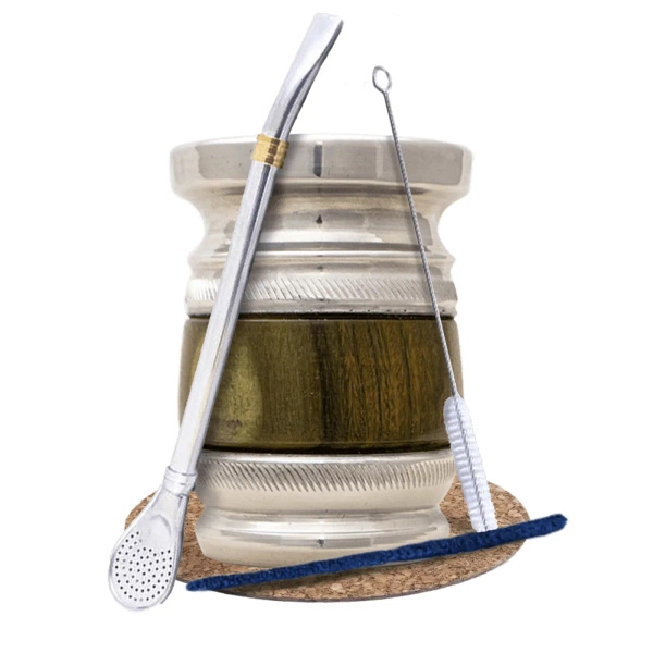 Yerba Mate Set med tillbehör: Palo Santo + Bombilla Anillo