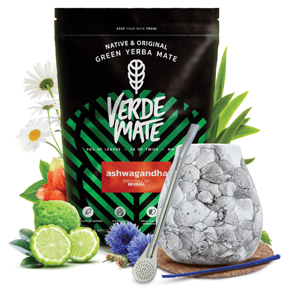 Yerba Mate Set Verde Mate 500g 0,5kg Kalebass + Bombilla