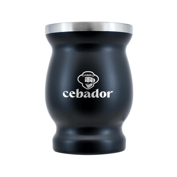 TermoMate Cebador – termosmugg för yerba mate – 190 ml (svart)