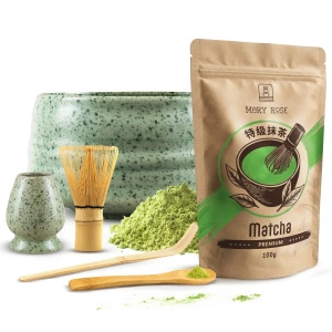 Set för bryggning av Matcha te: matcha 100g + tillbehör