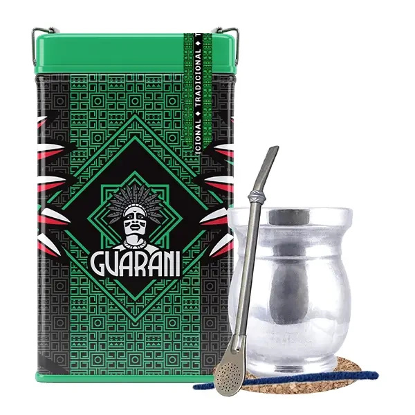 Set Yerbera Guarani Elaborada Tradicional 0,5 kg Palo Santo
