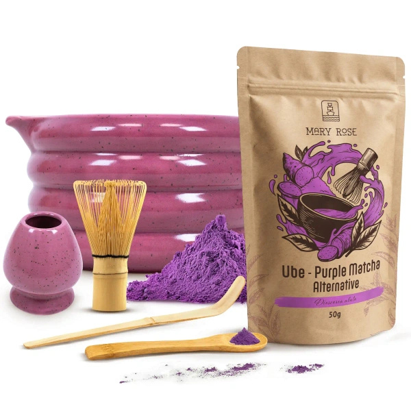 Set för att tillreda Purple Matcha