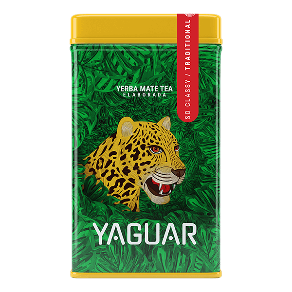 Yerbera – Metallburk + Yaguar Elaborada con Palo 0,5 kg